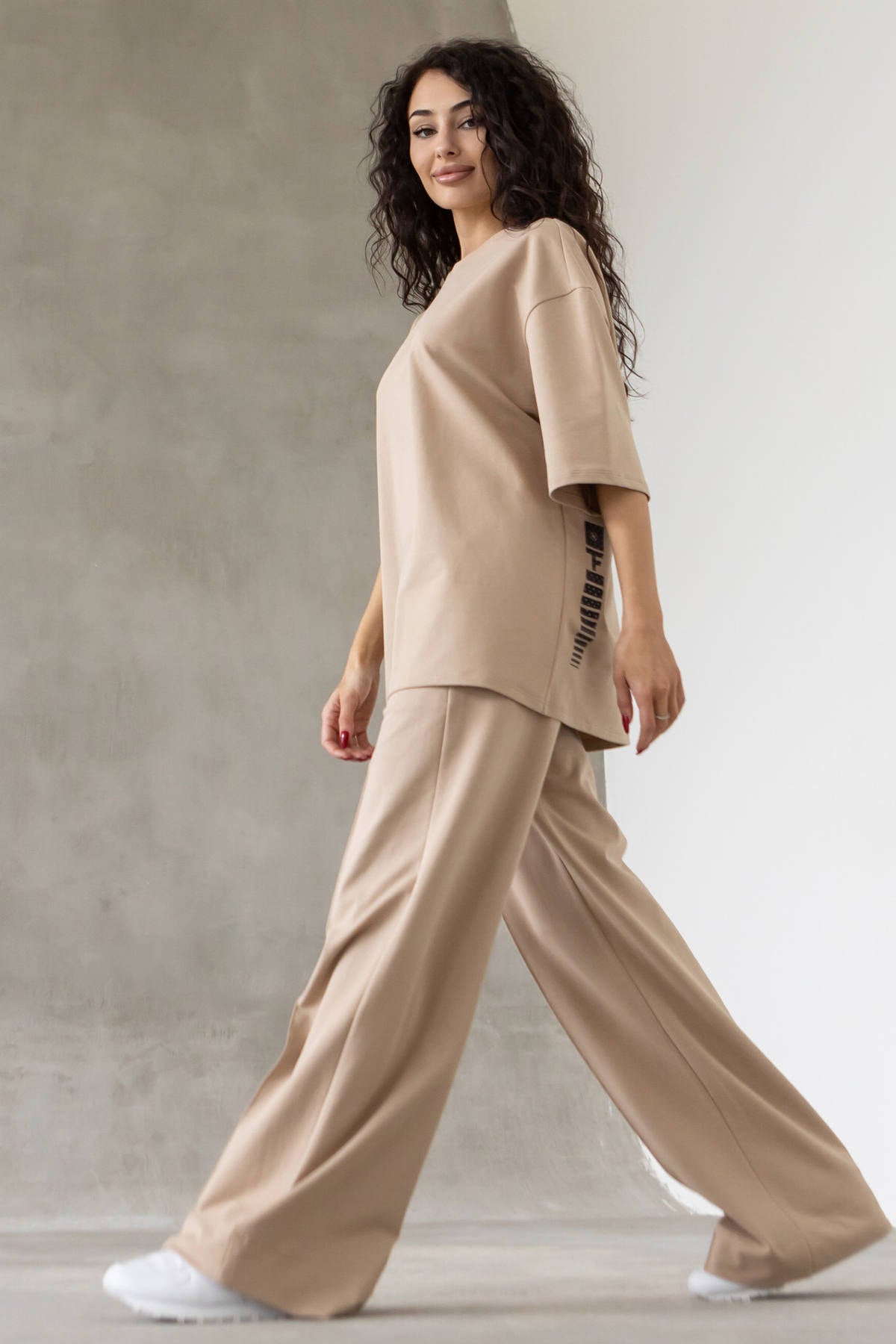 Брюки-палаццо из хлопка E2-LD32