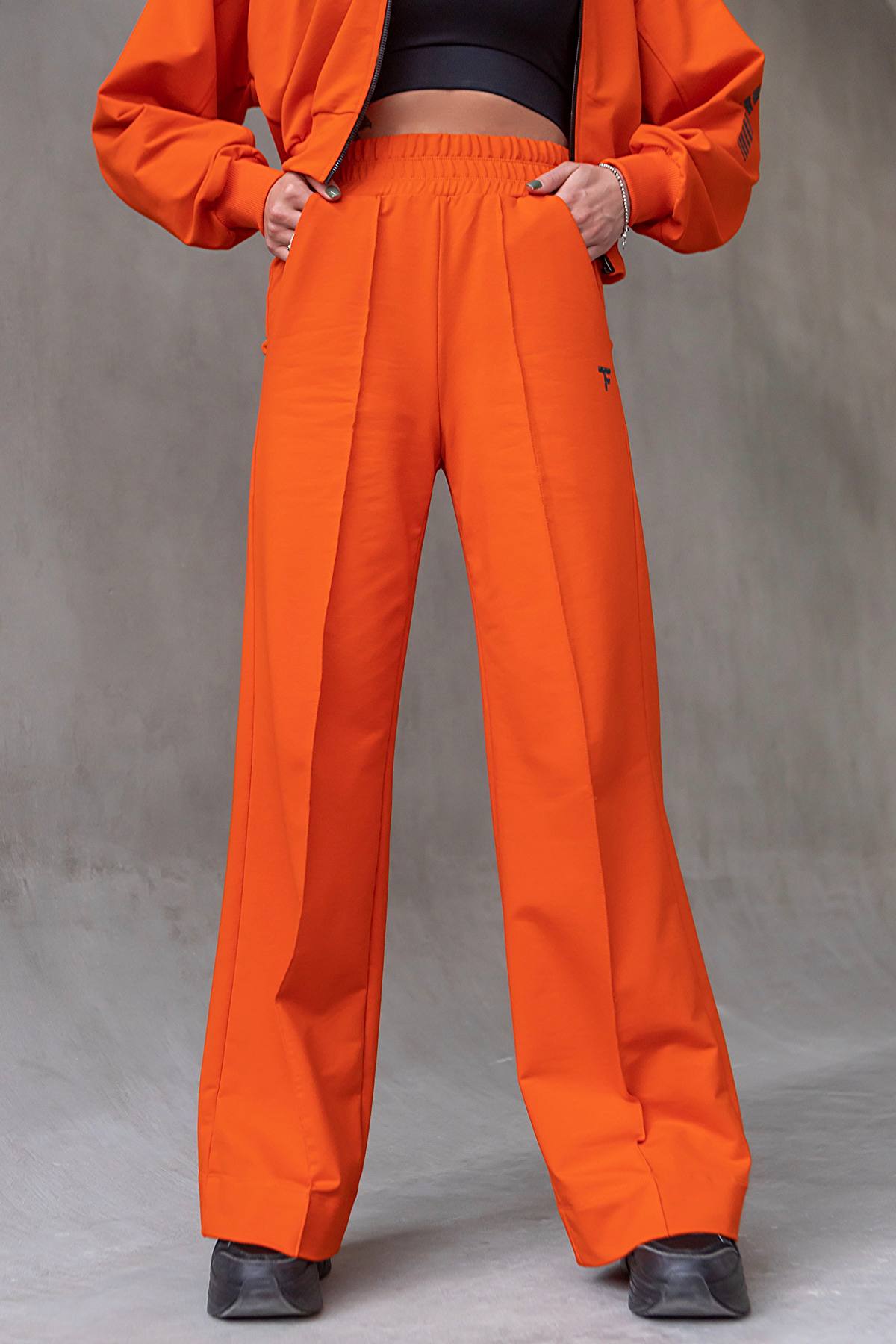 Брюки-палаццо из хлопка E2-LD58