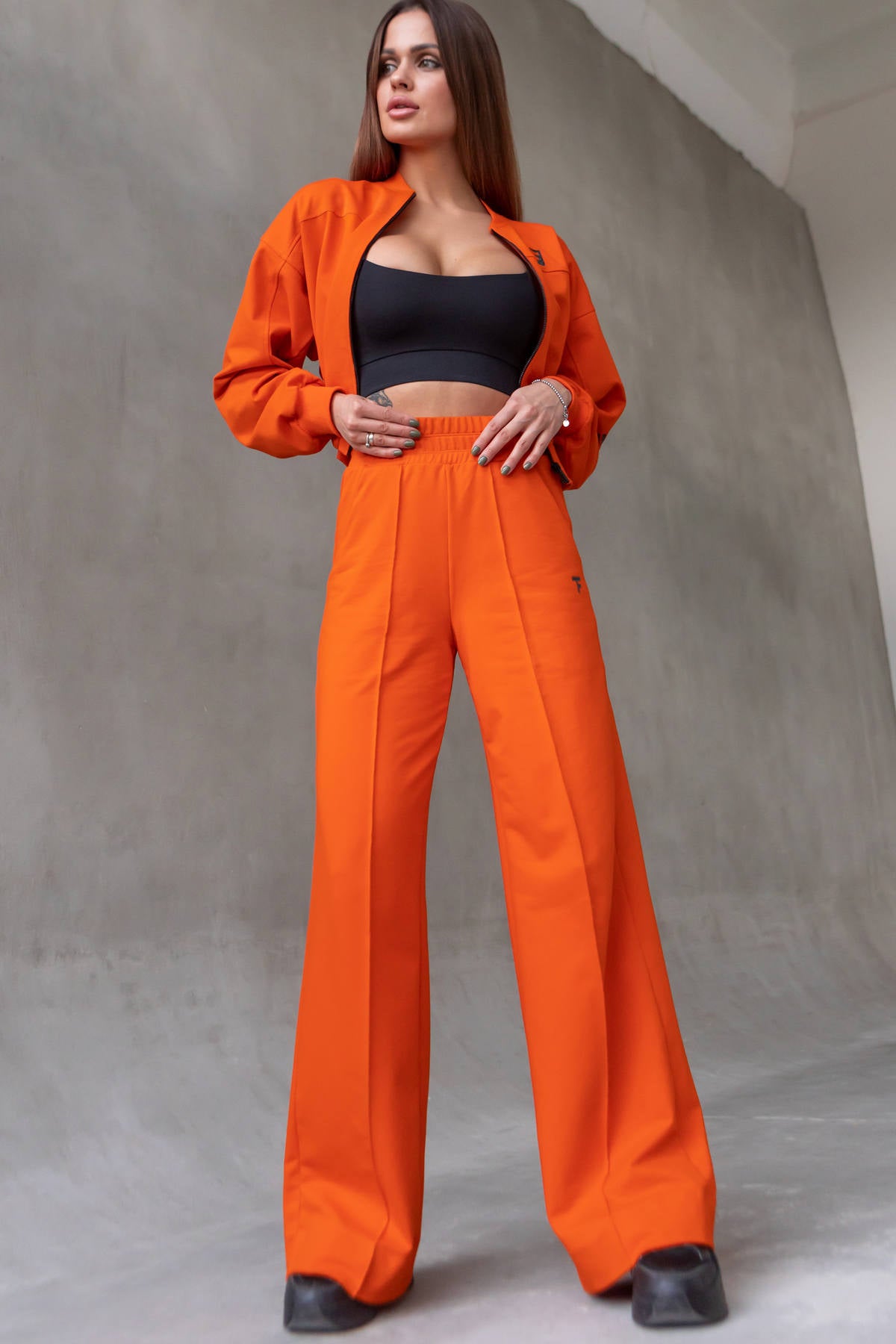 Штани-палаццо з бавовни E2-LD58