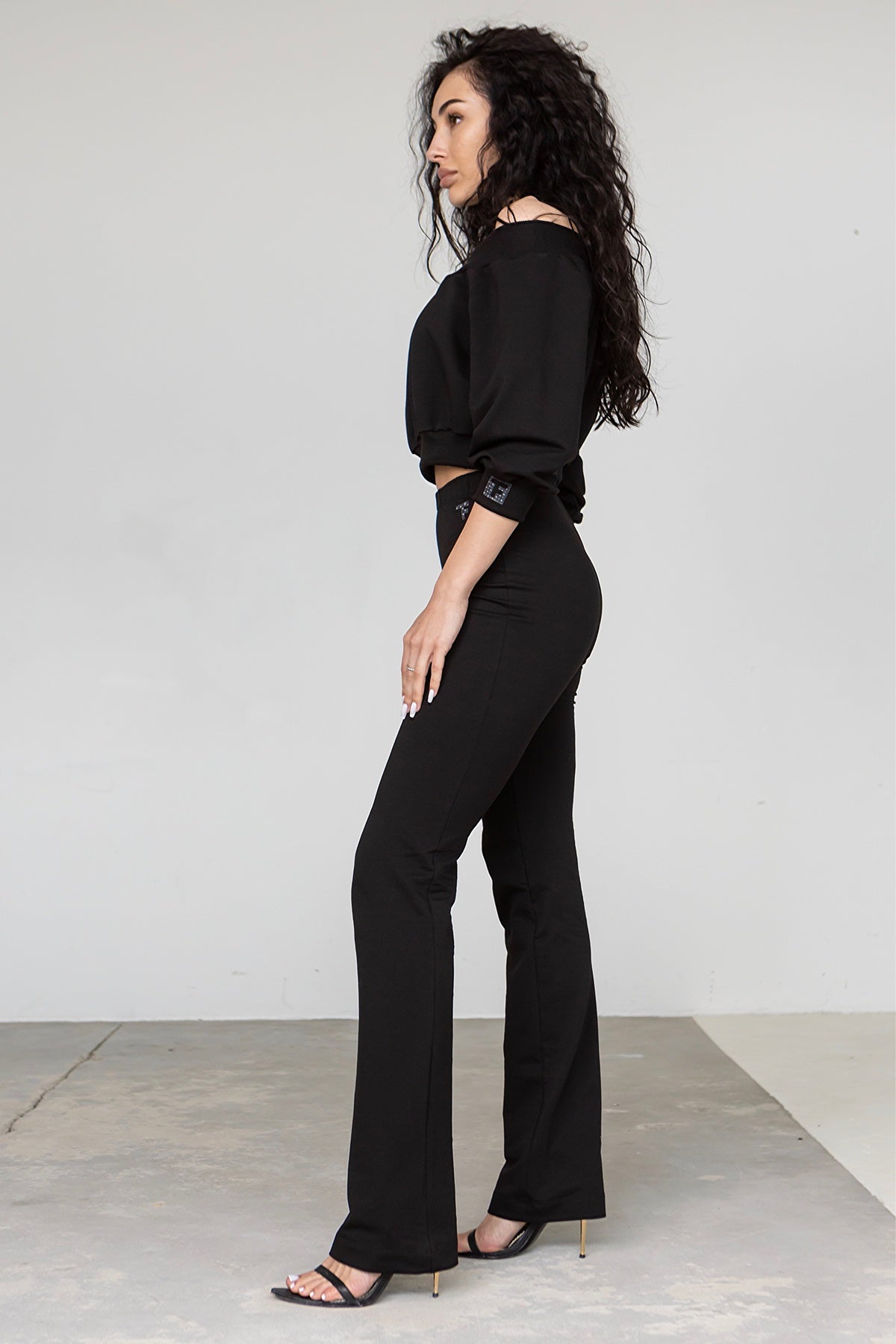 Прямі штани на резинці E5-LD10