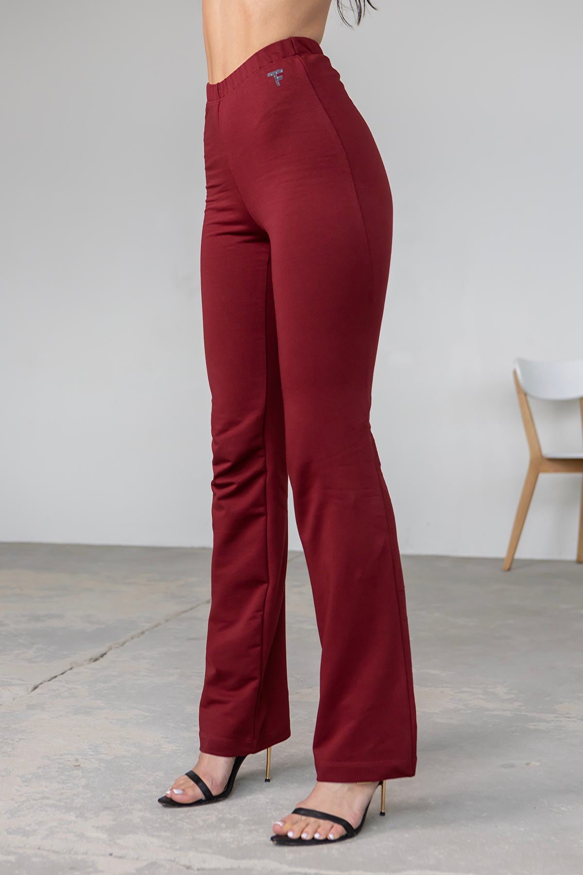 Прямые брюки на резинке E5-LD37