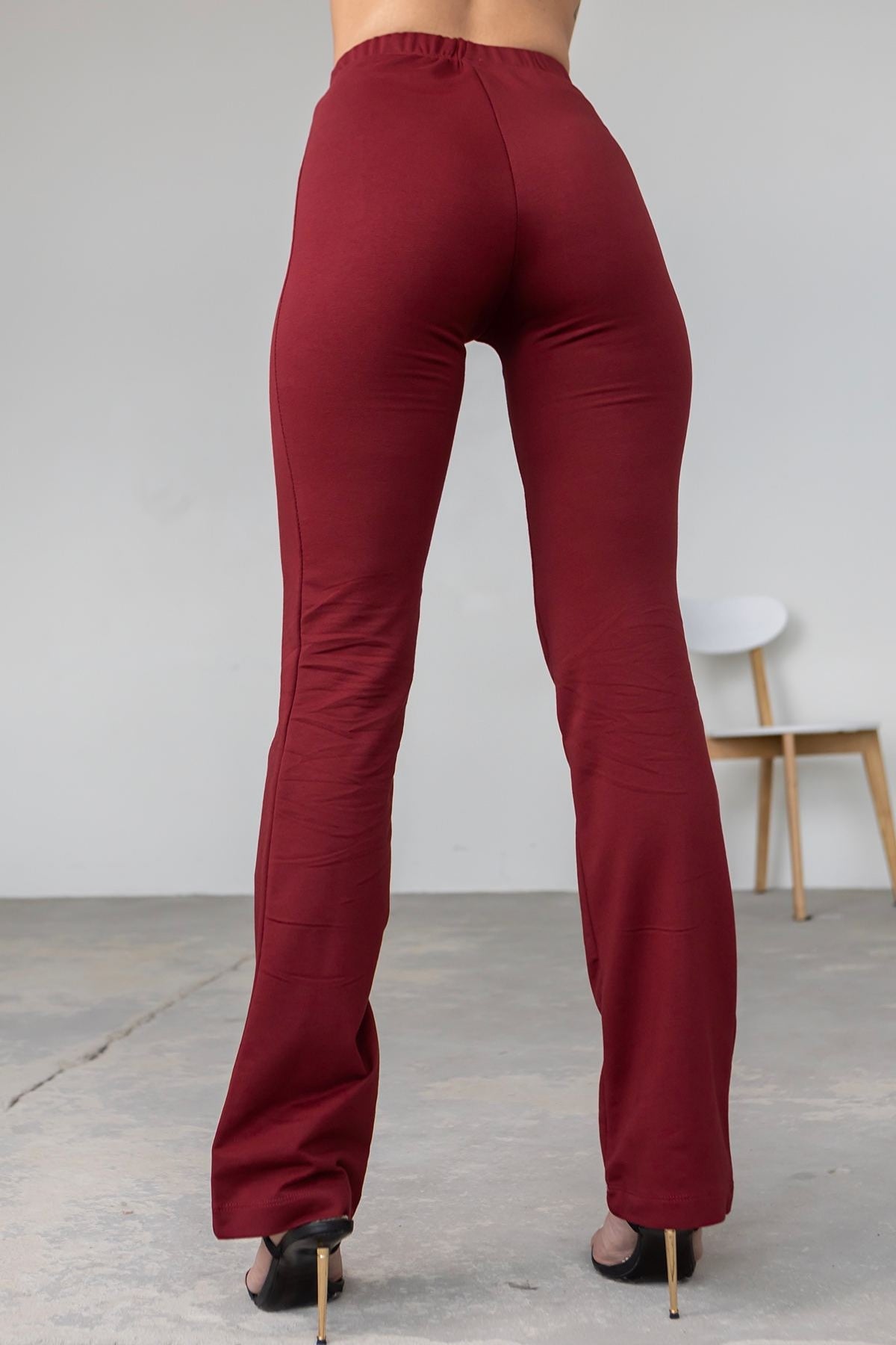 Прямые брюки на резинке E5-LD37