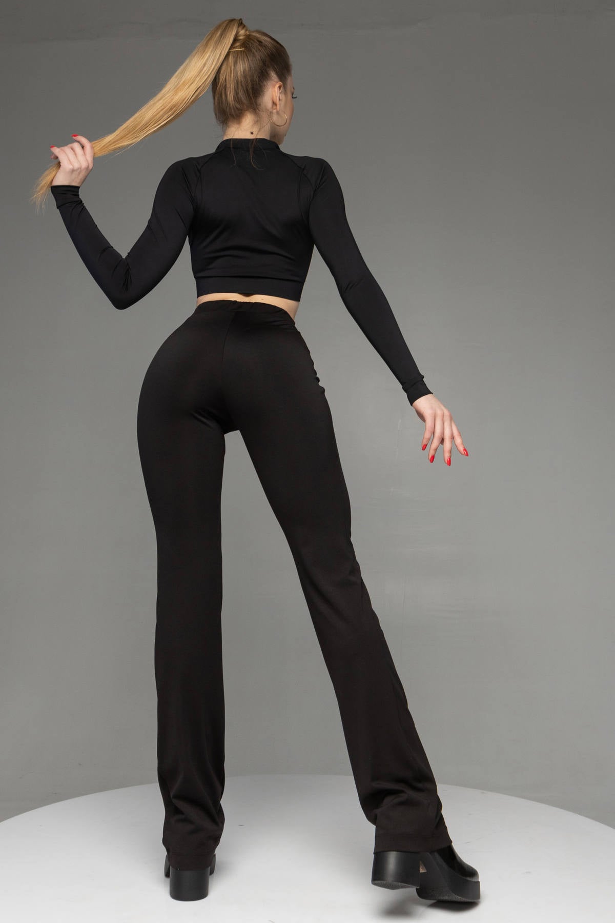 Штани із завищеною талією E51-D10