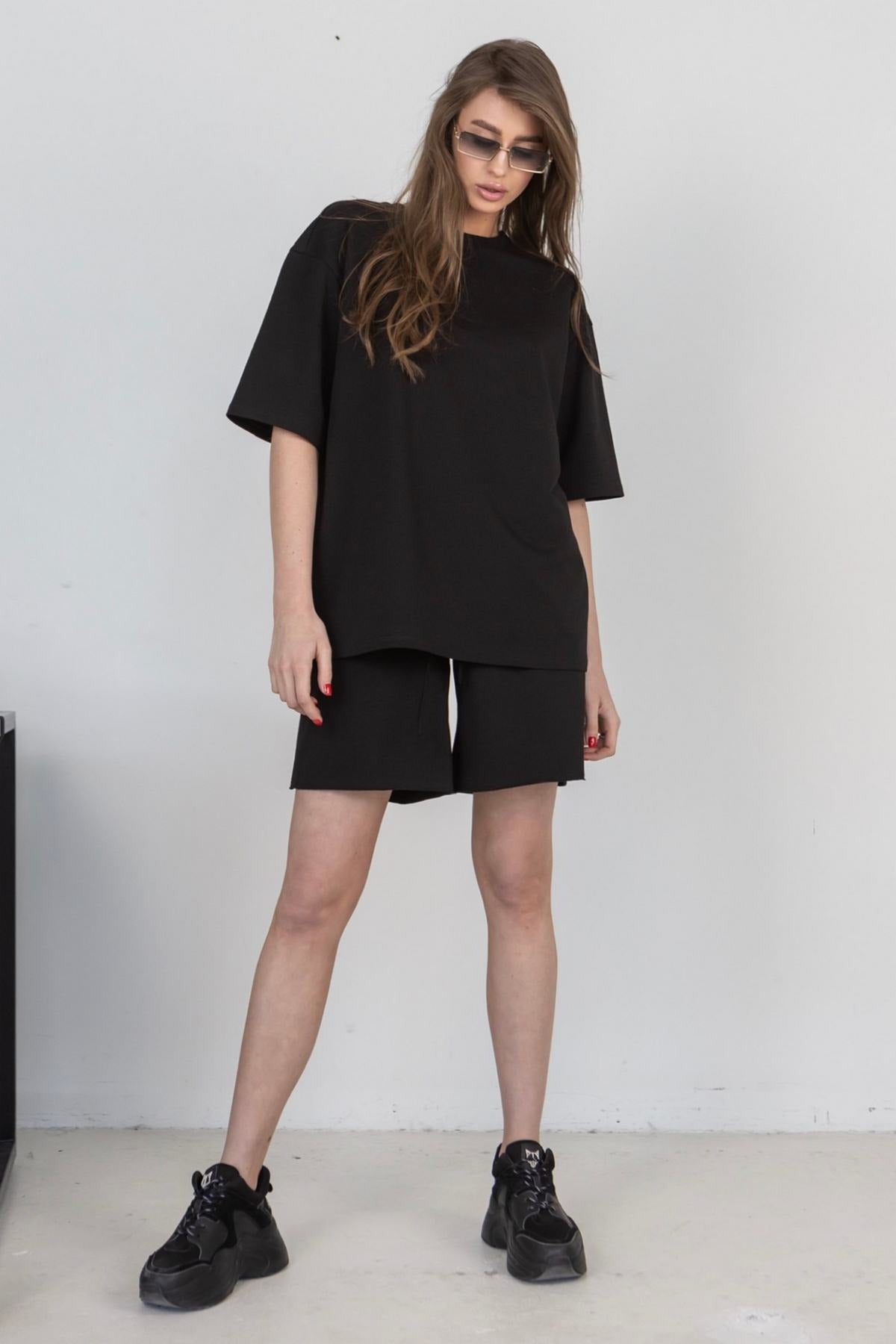 Хлопковые шорты-бермуды H25-LD10