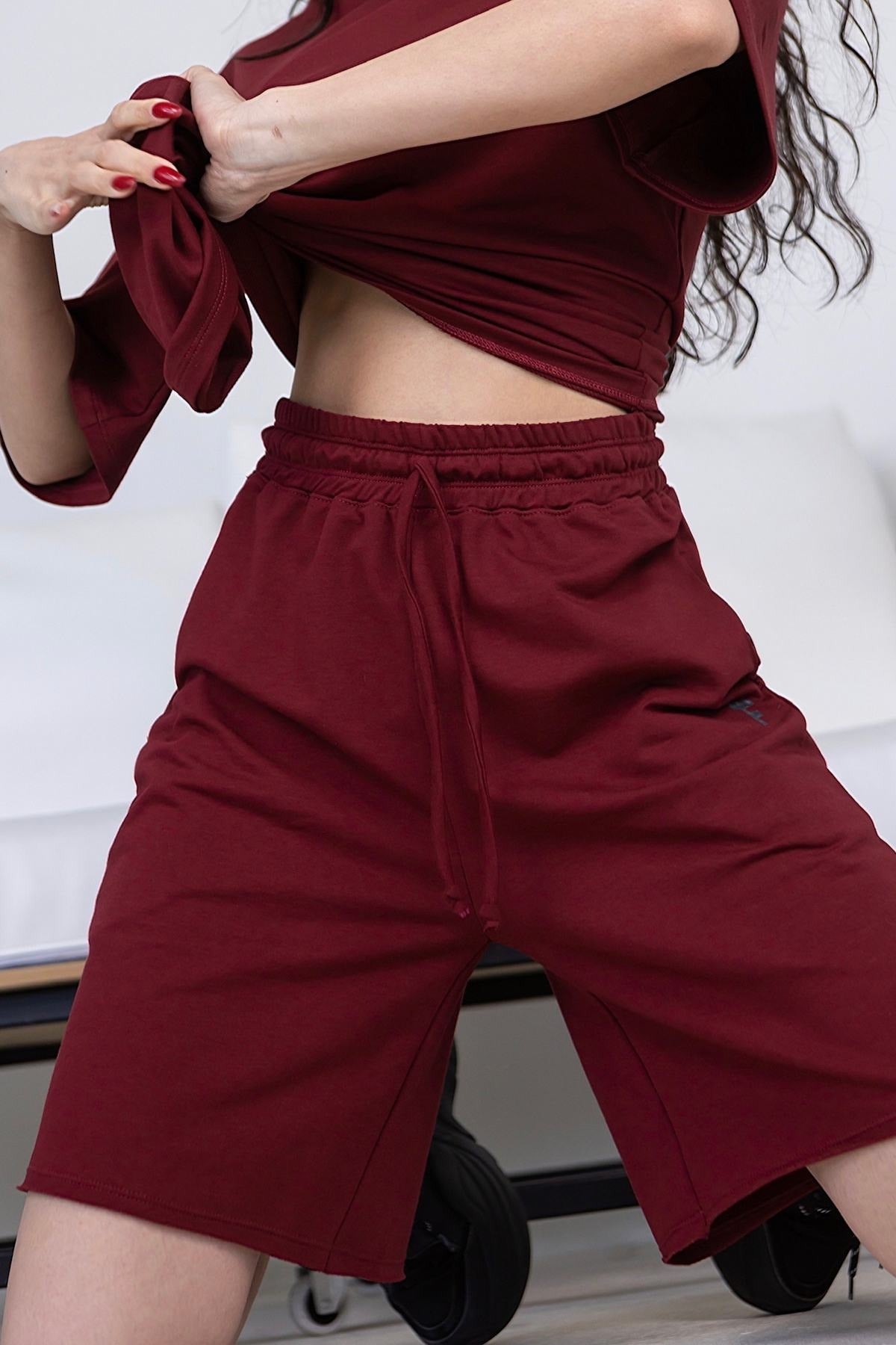 Хлопковые шорты-бермуды H25-LD37