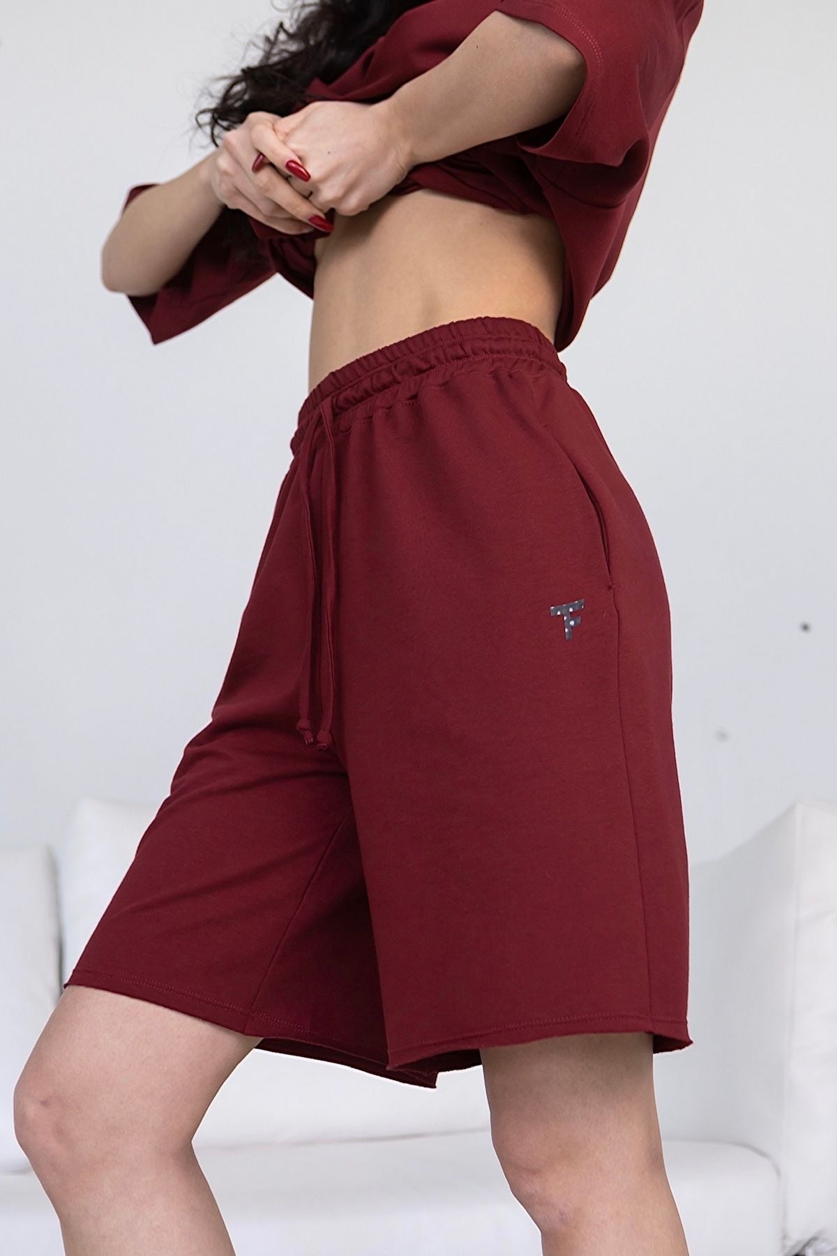 Хлопковые шорты-бермуды H25-LD37