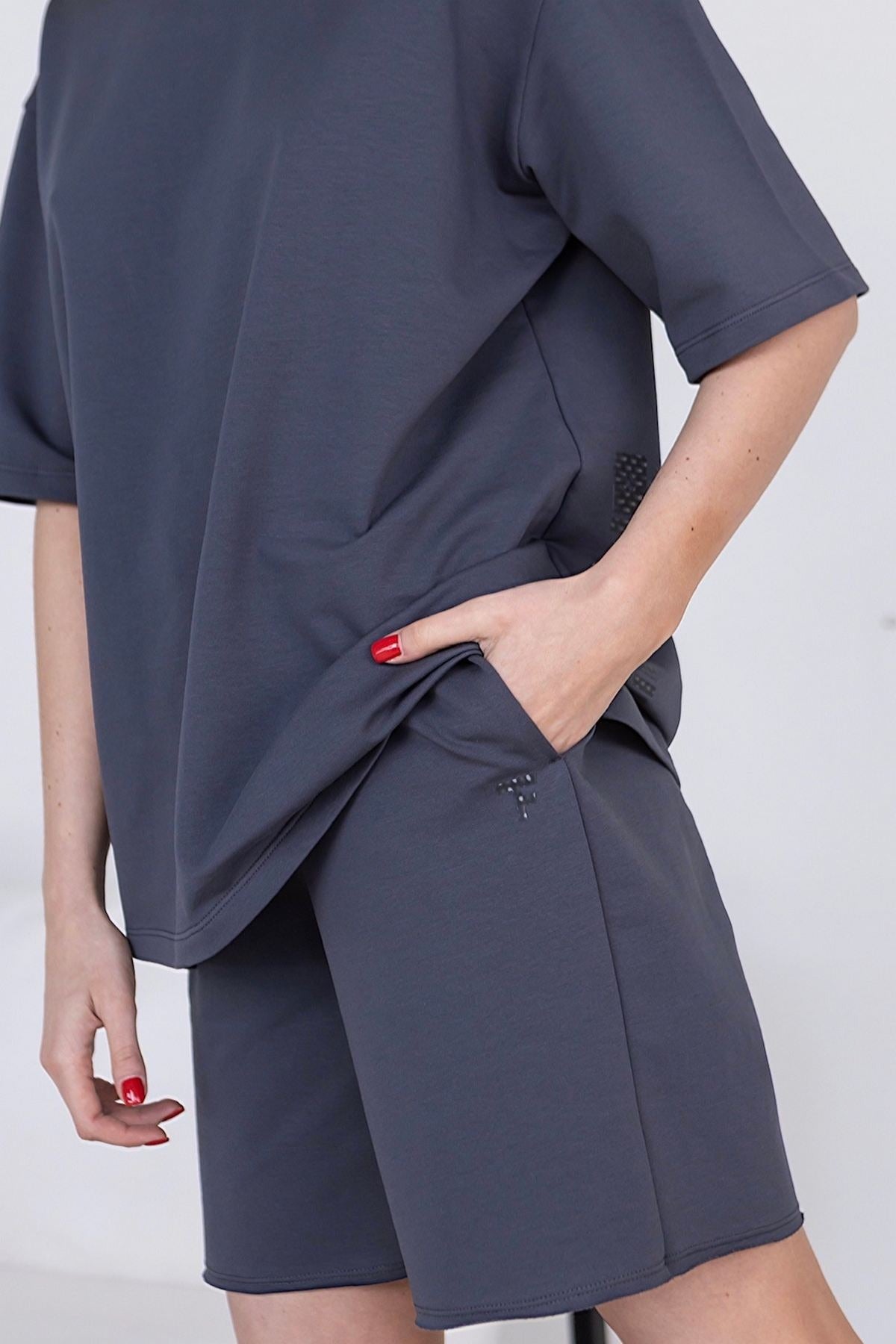 Хлопковые шорты-бермуды H25-LD9