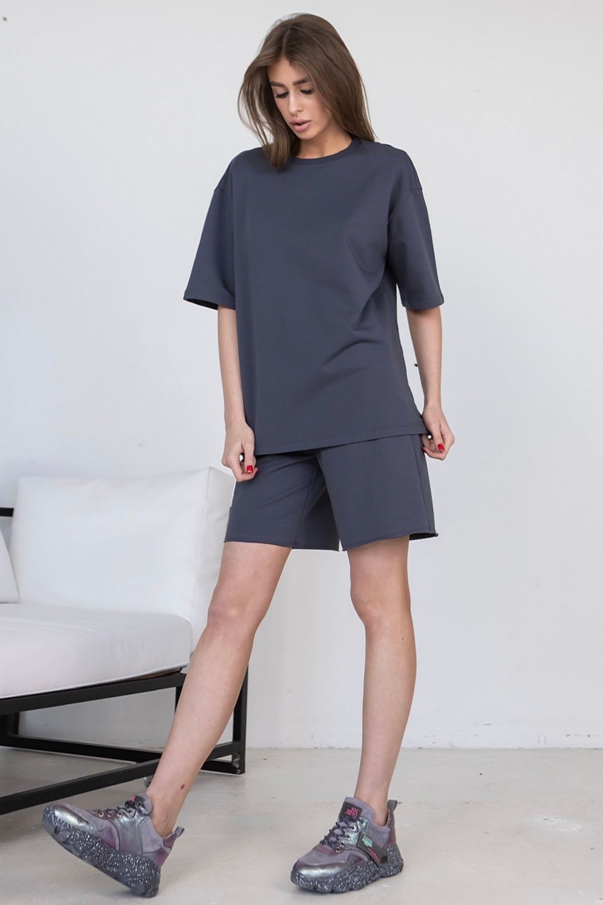 Хлопковые шорты-бермуды H25-LD9