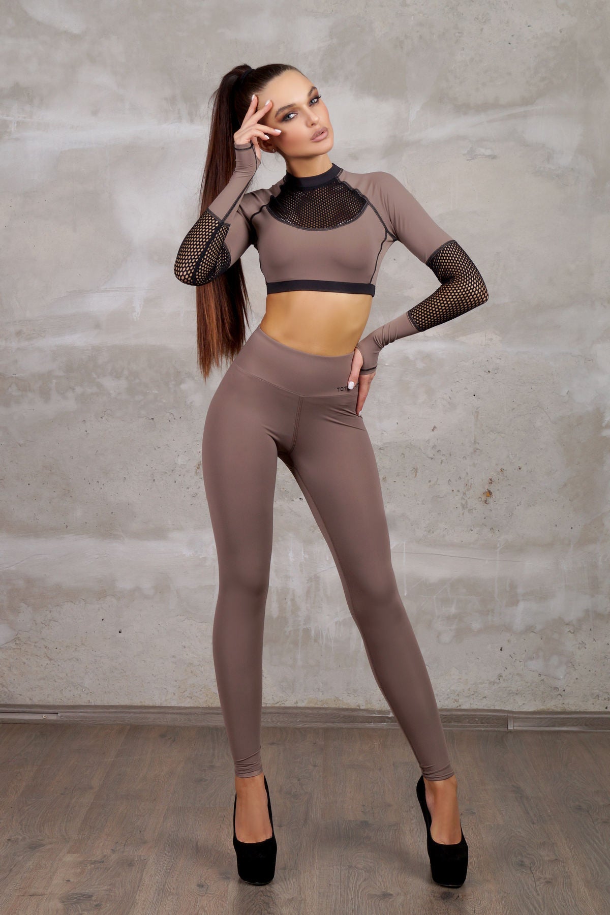 Спортивные леггинсы с корректирующим поясом Fitness Classic LG13-C39