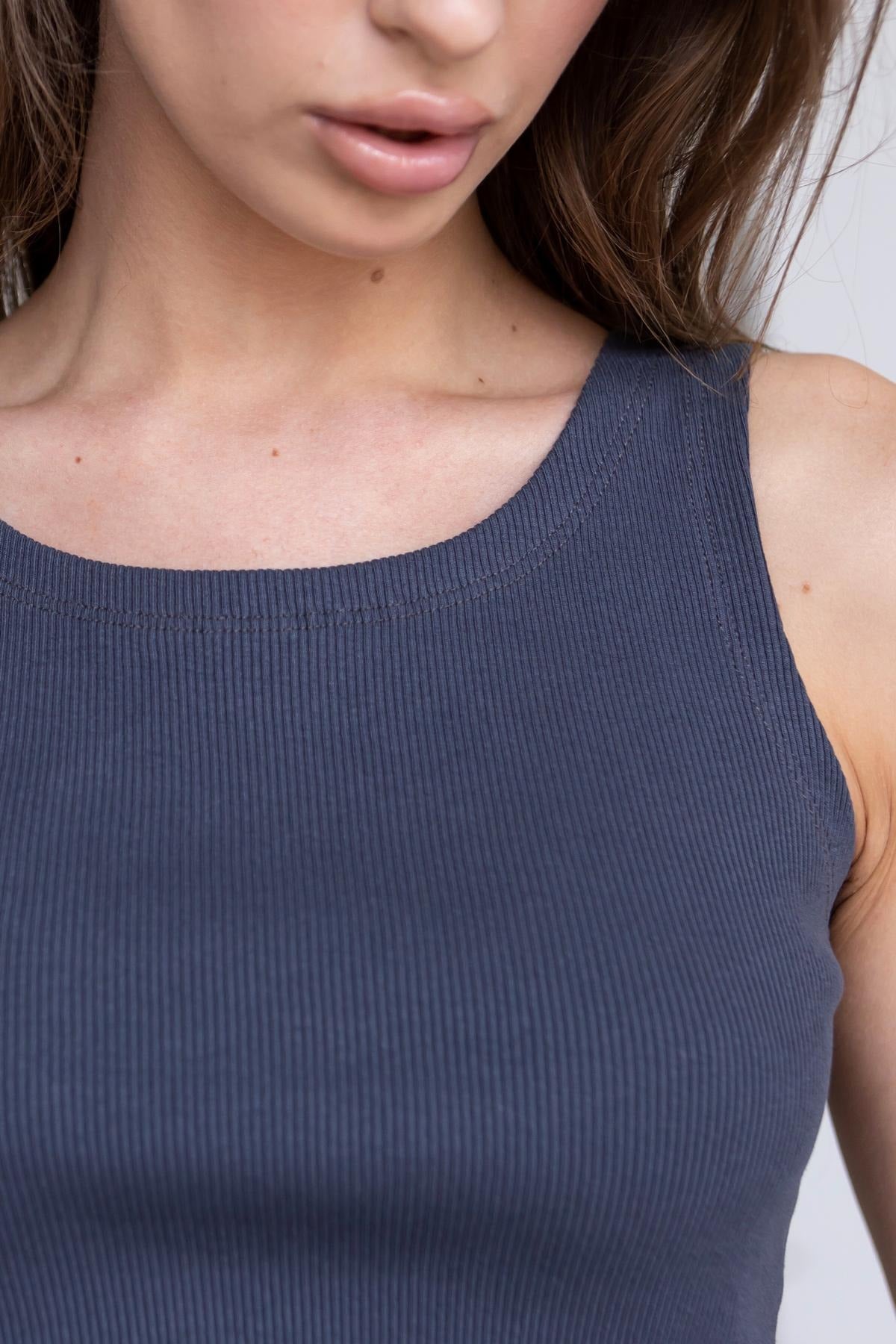 Майка-топ в рубчик N9-RB9