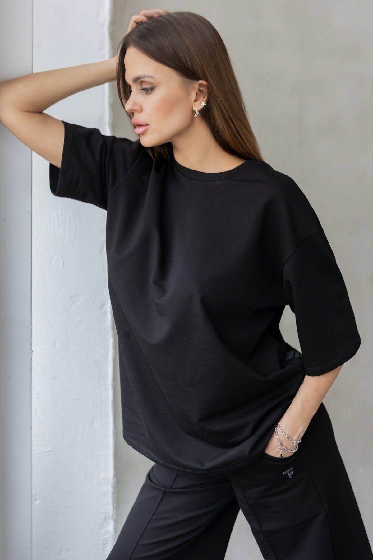 Хлопковая футболка Oversize D5-LD10