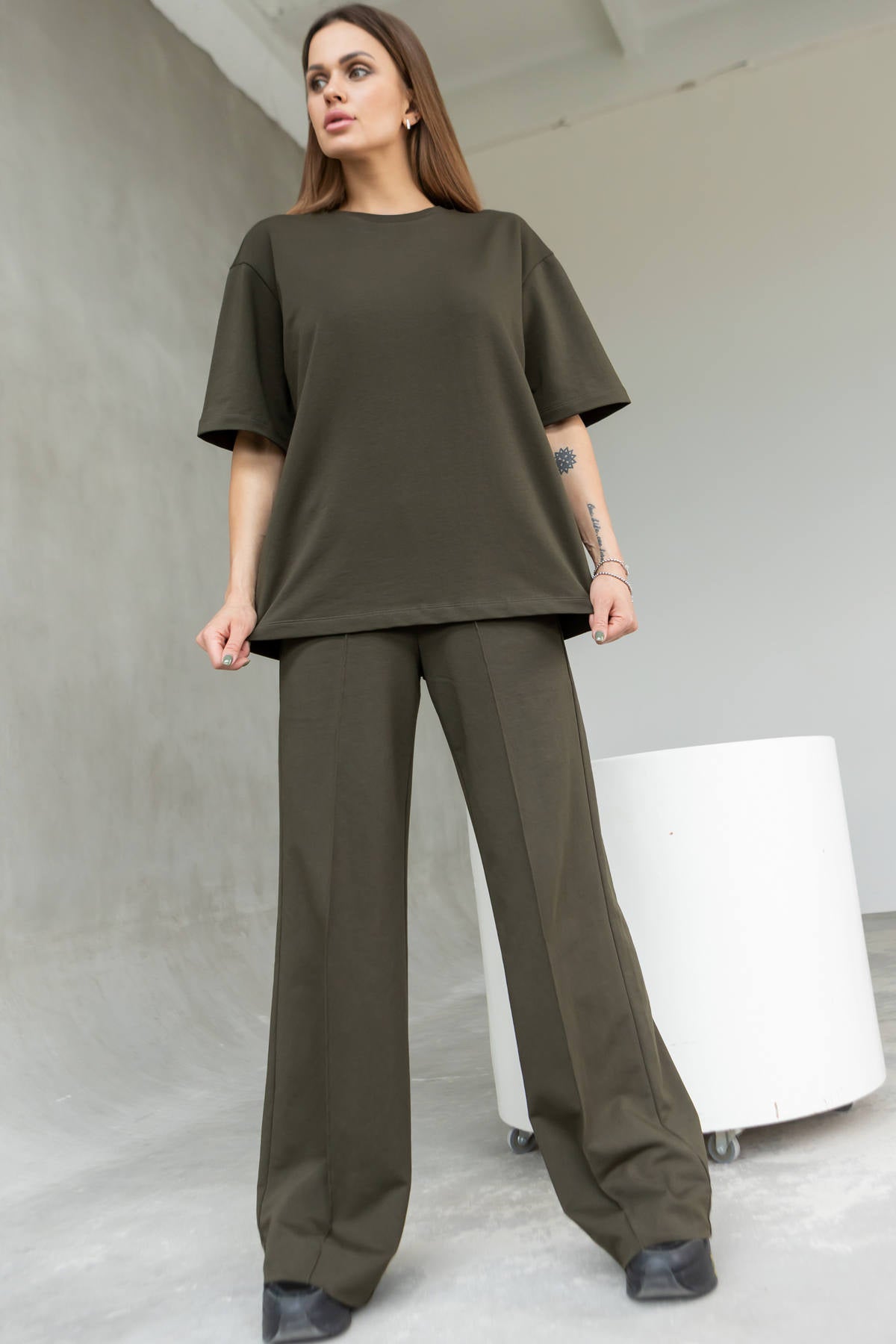 Хлопковая футболка Oversize D5-LD36