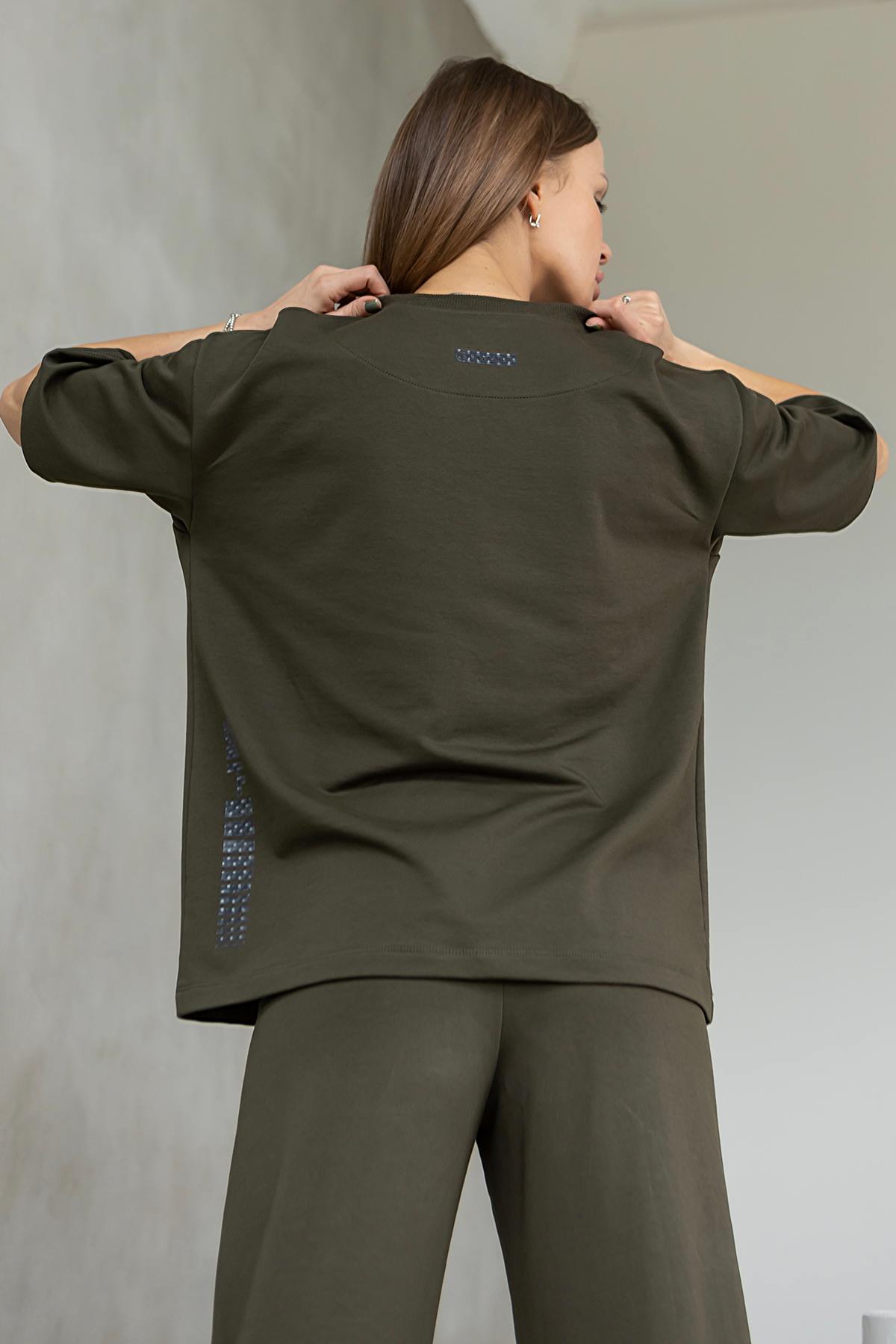 Хлопковая футболка Oversize D5-LD36