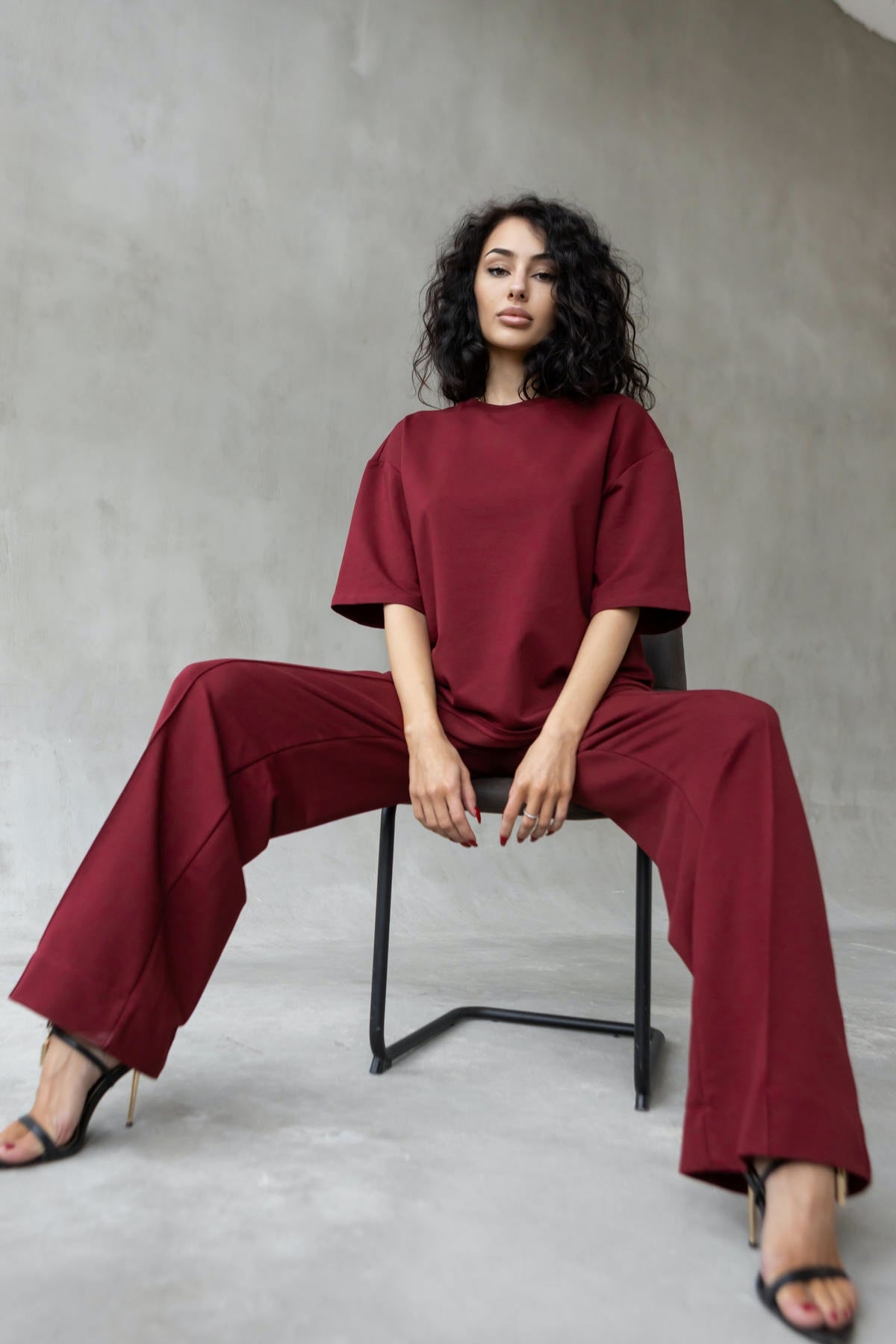 Хлопковая футболка Oversize D5-LD37