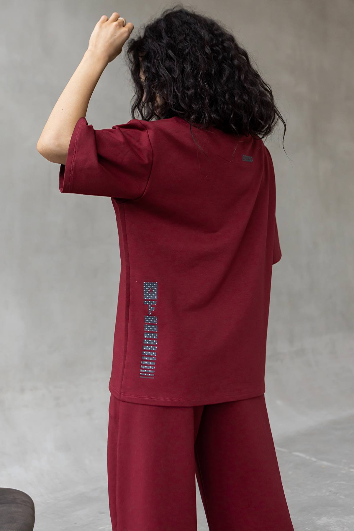 Хлопковая футболка Oversize D5-LD37