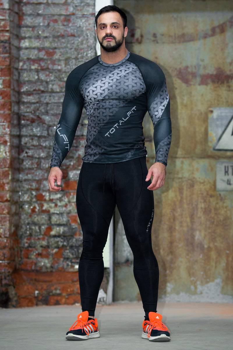 Мужской спортивный рашгард с принтом RM311