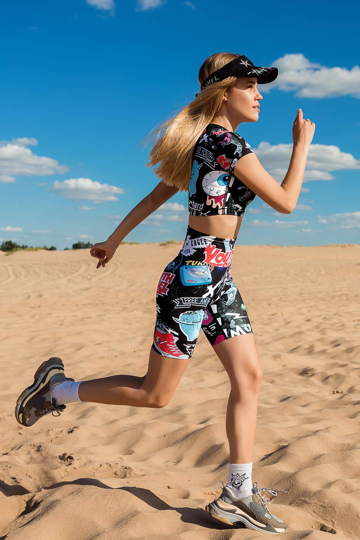 Велосипедки з принтом Stickers HW13-P67