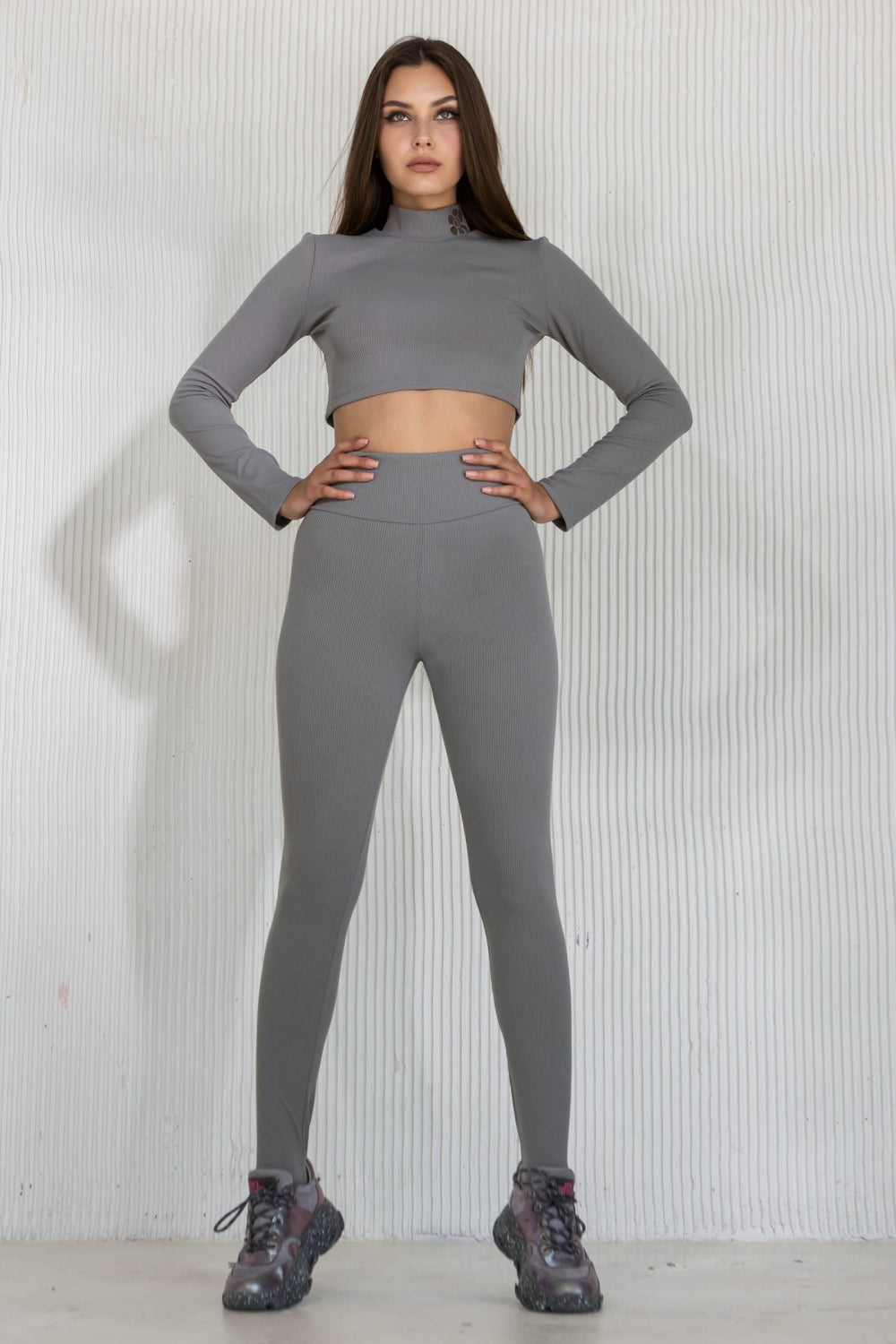 Кроп-топ в рубчик T422-TR9