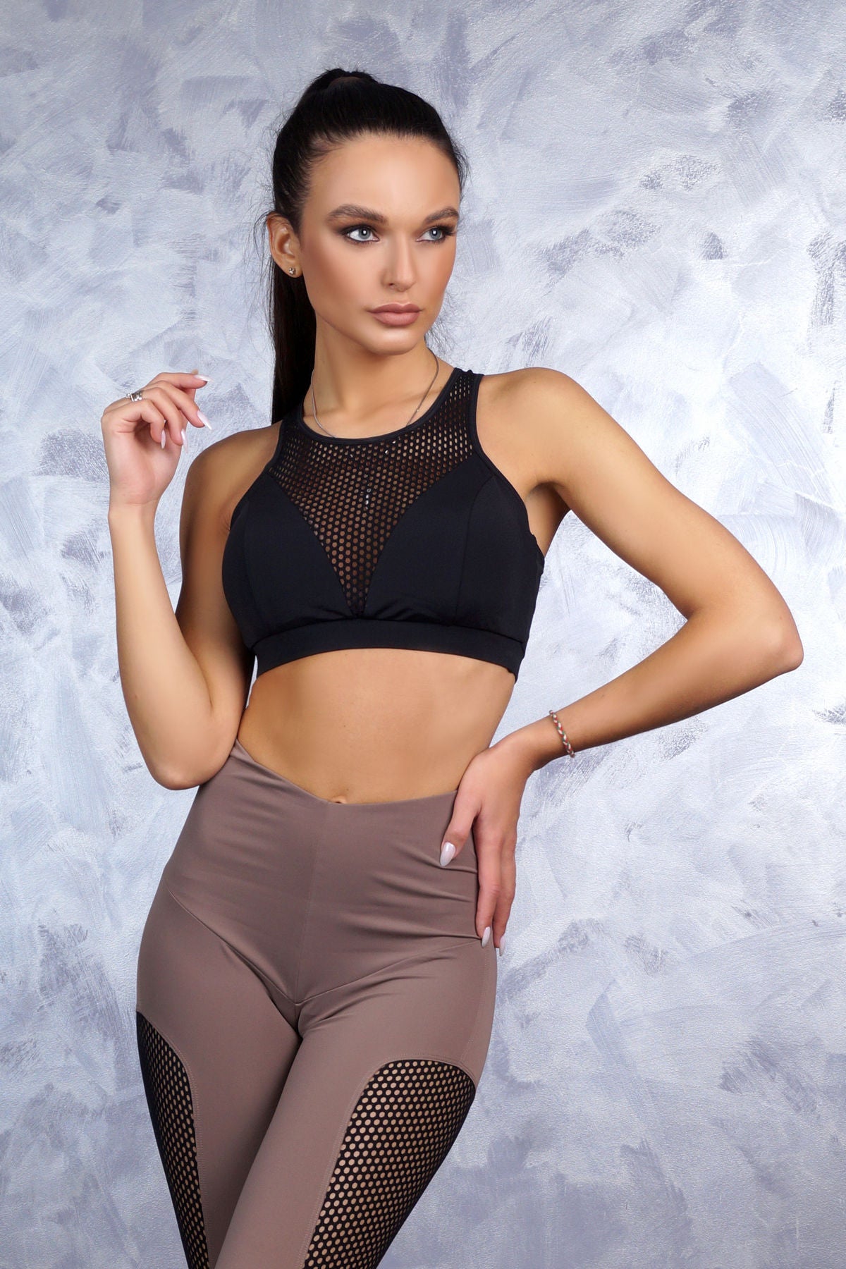 Спортивний топ із сіткою T8-C10