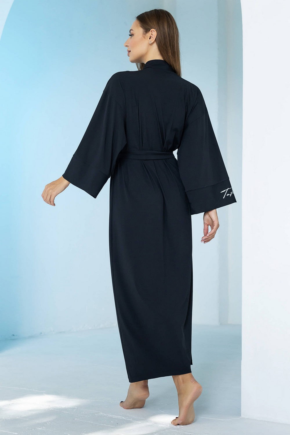 Длинный халат в рубчик Hollywood XA2-Q10