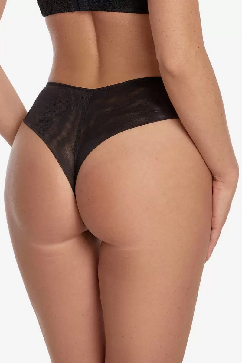 Мереживні трусики бразиліана Лас Вентас С177 black