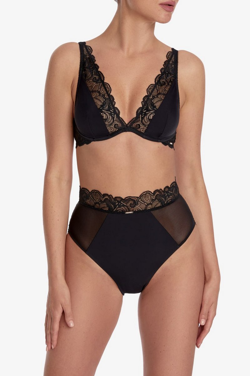 Высокие трусики слип Лас Вентас Т81 black