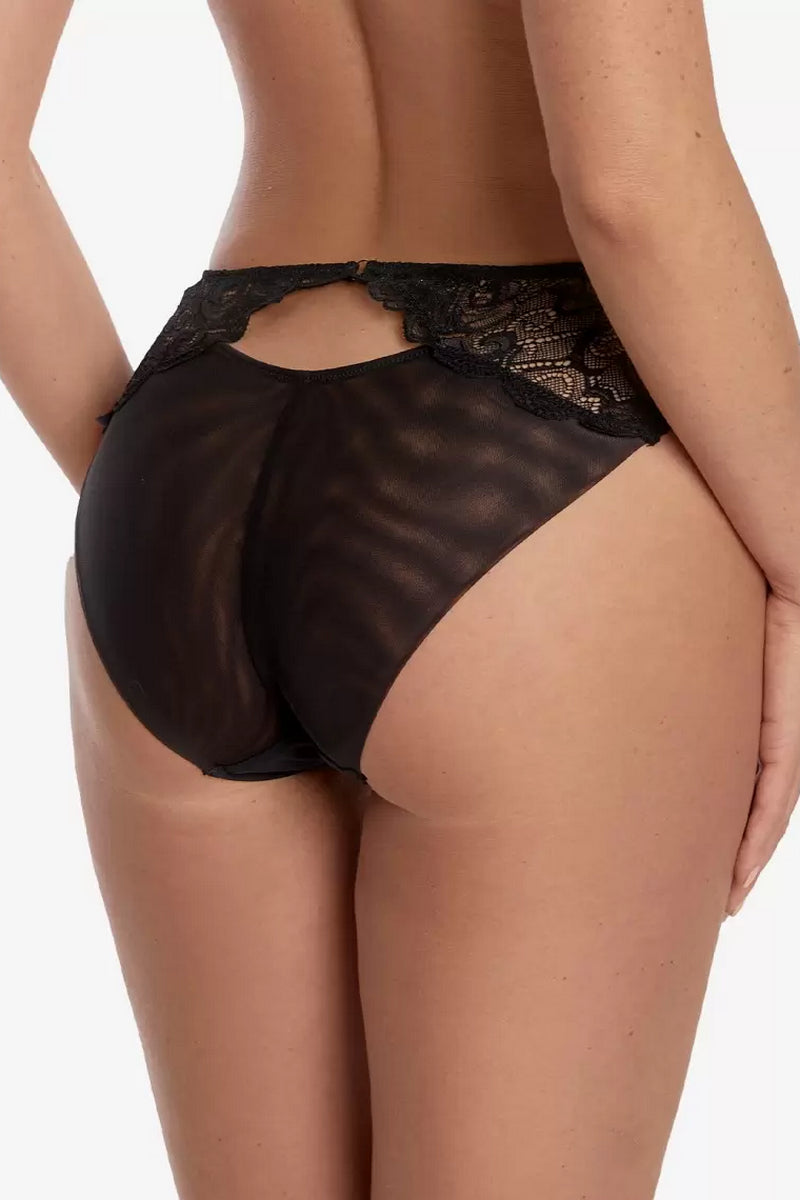 Трусики слип с кружевом Лас Вентас Т88 black