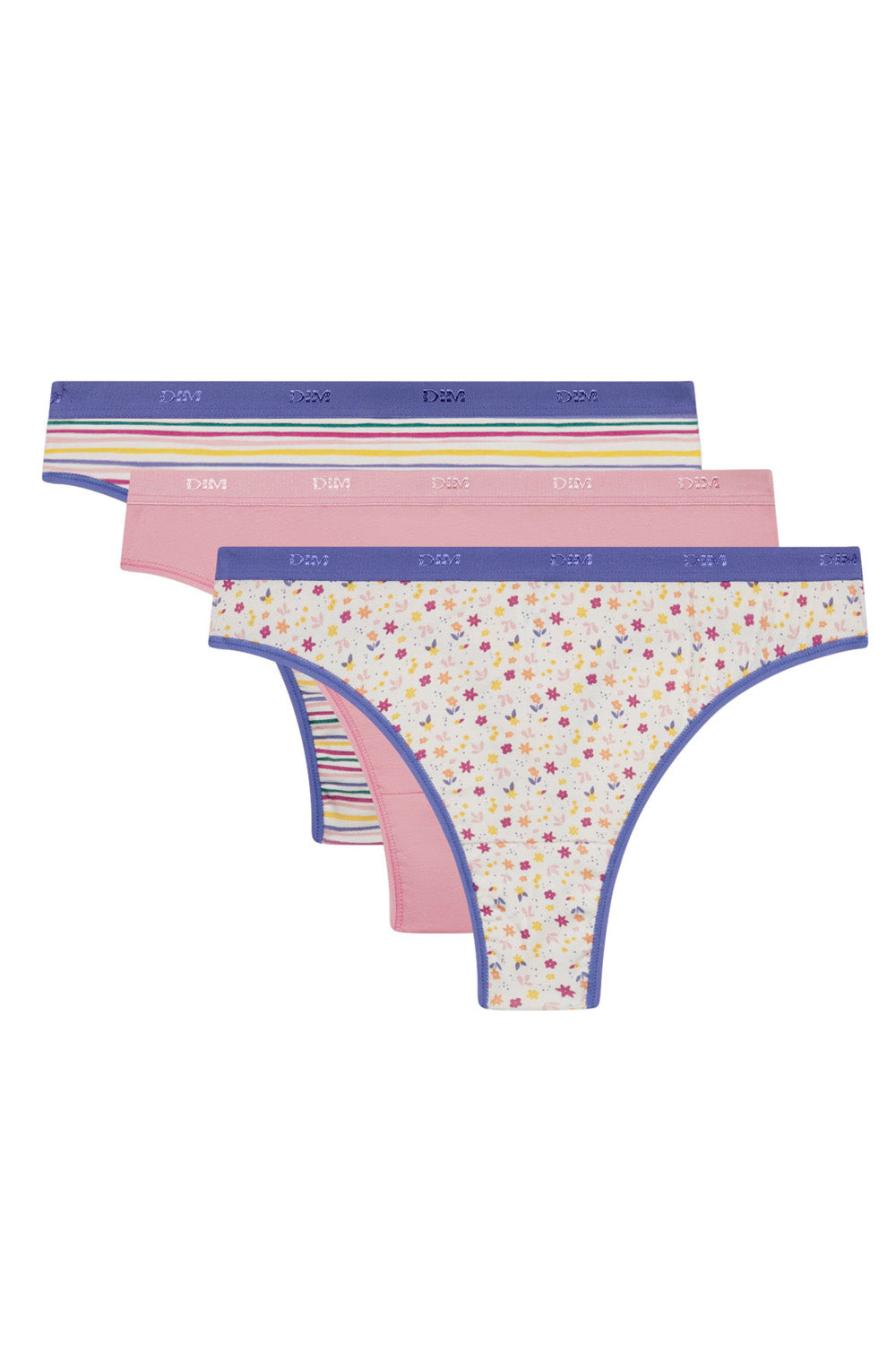 Набор хлопковых стрингов 4C19 Les Pockets Coton (3 шт.) pop flores