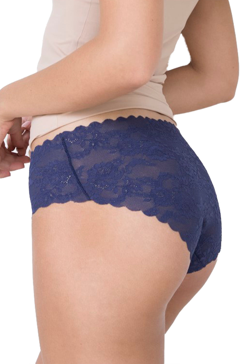 Бесшовные трусики слип из кружева Bellie blue