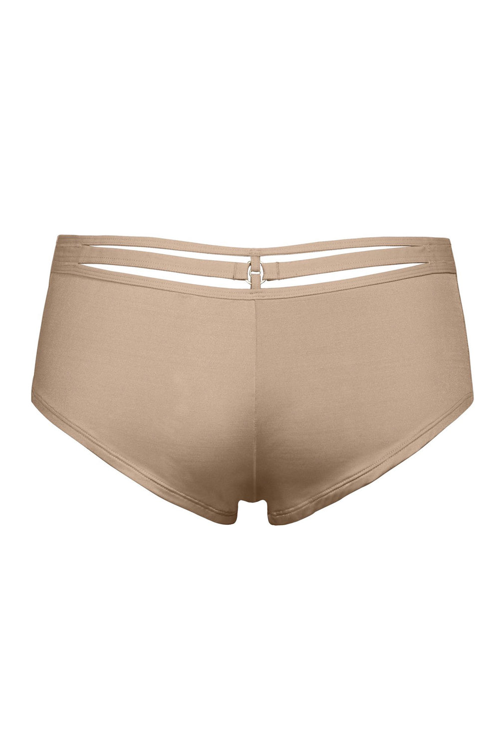 Закрытые шортики 17153 glossy camel