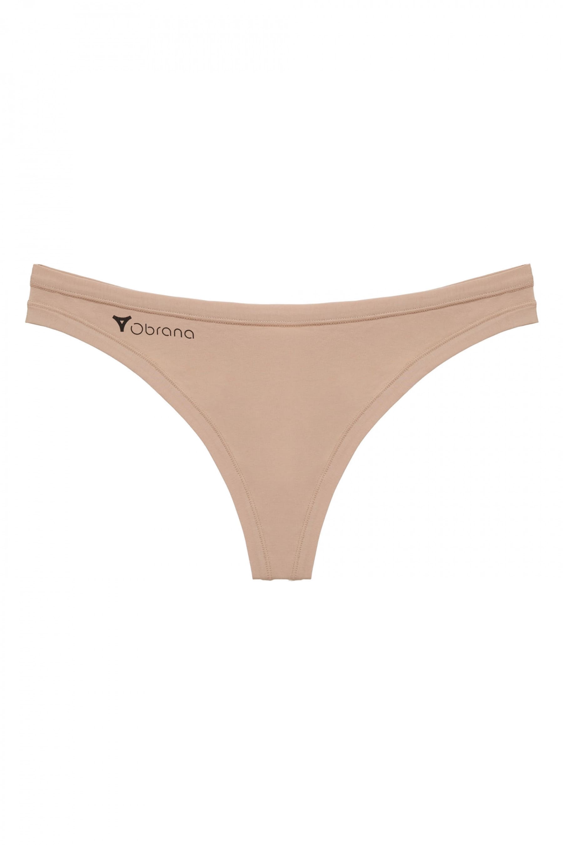 Хлопковые трусики стринг 200-12 beige