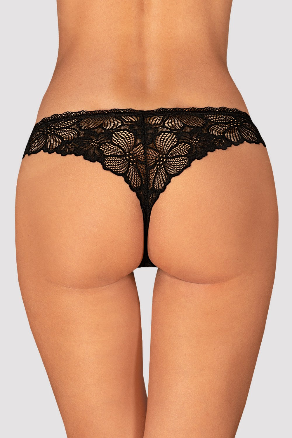 Кружевные трусики бразилиана Serafia black