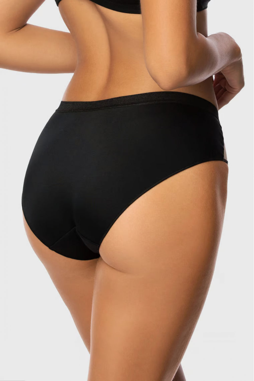 Трусики слип с микросеткой 655-000 black