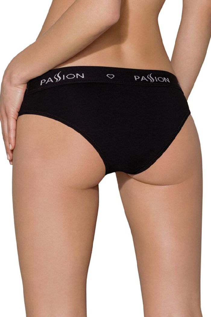 Трусики слип с кружевной вставкой PS001 black