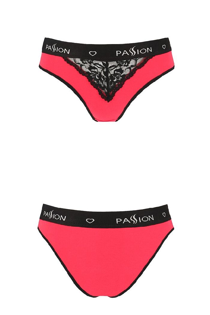 Трусики сліпи із мереживною вставкою PS001 red/black