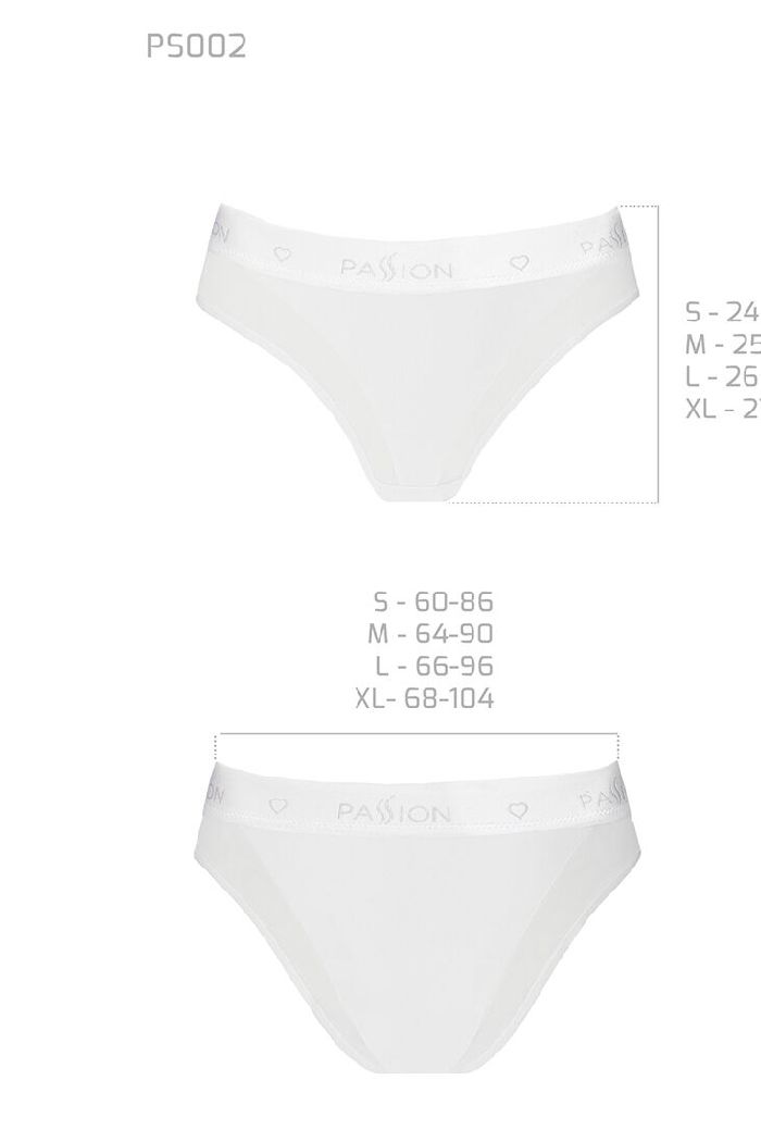 Трусики сліпи із прозорою вставкою PS002 white