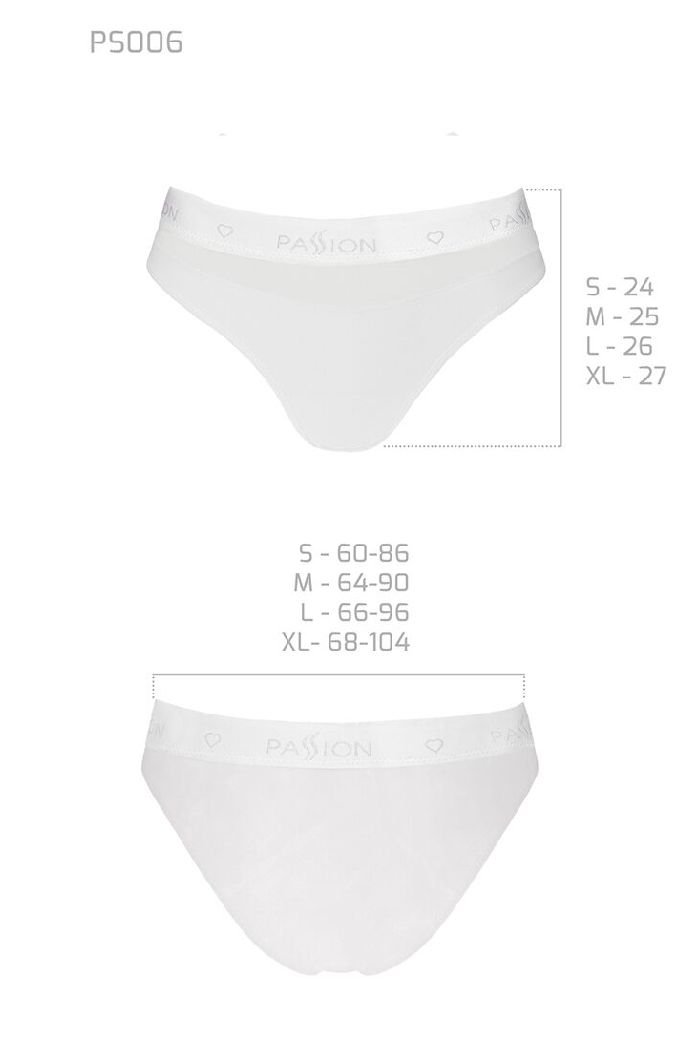 Трусики сліпи із прозорою вставкою PS006 white