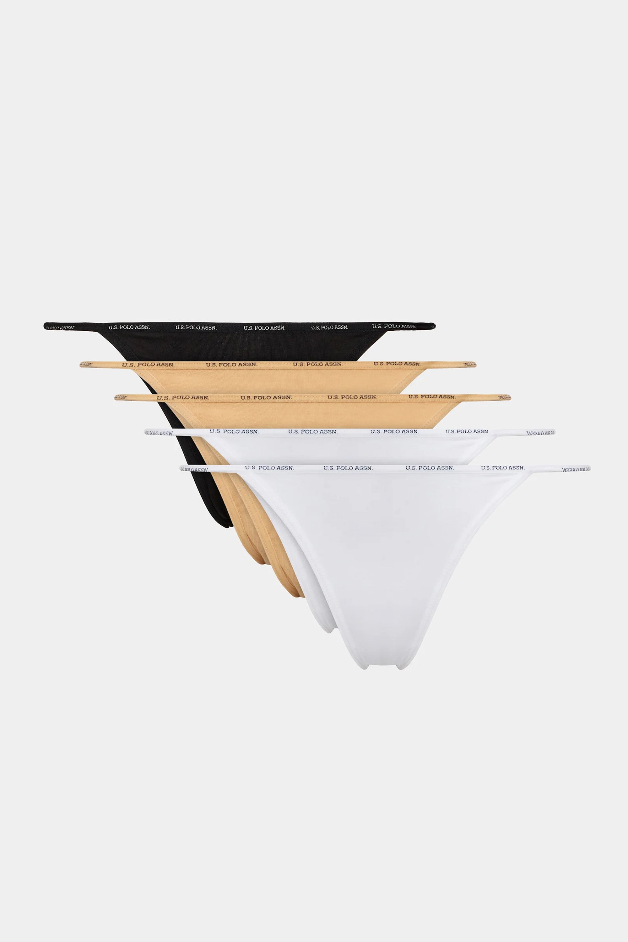 Трусики танга 67000 black/white/skin/white/skin (5 шт.)