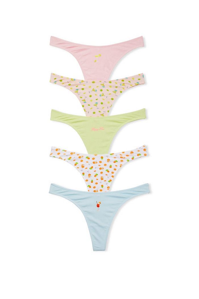 Хлопковые трусики стринг 193744042 (5 шт.)