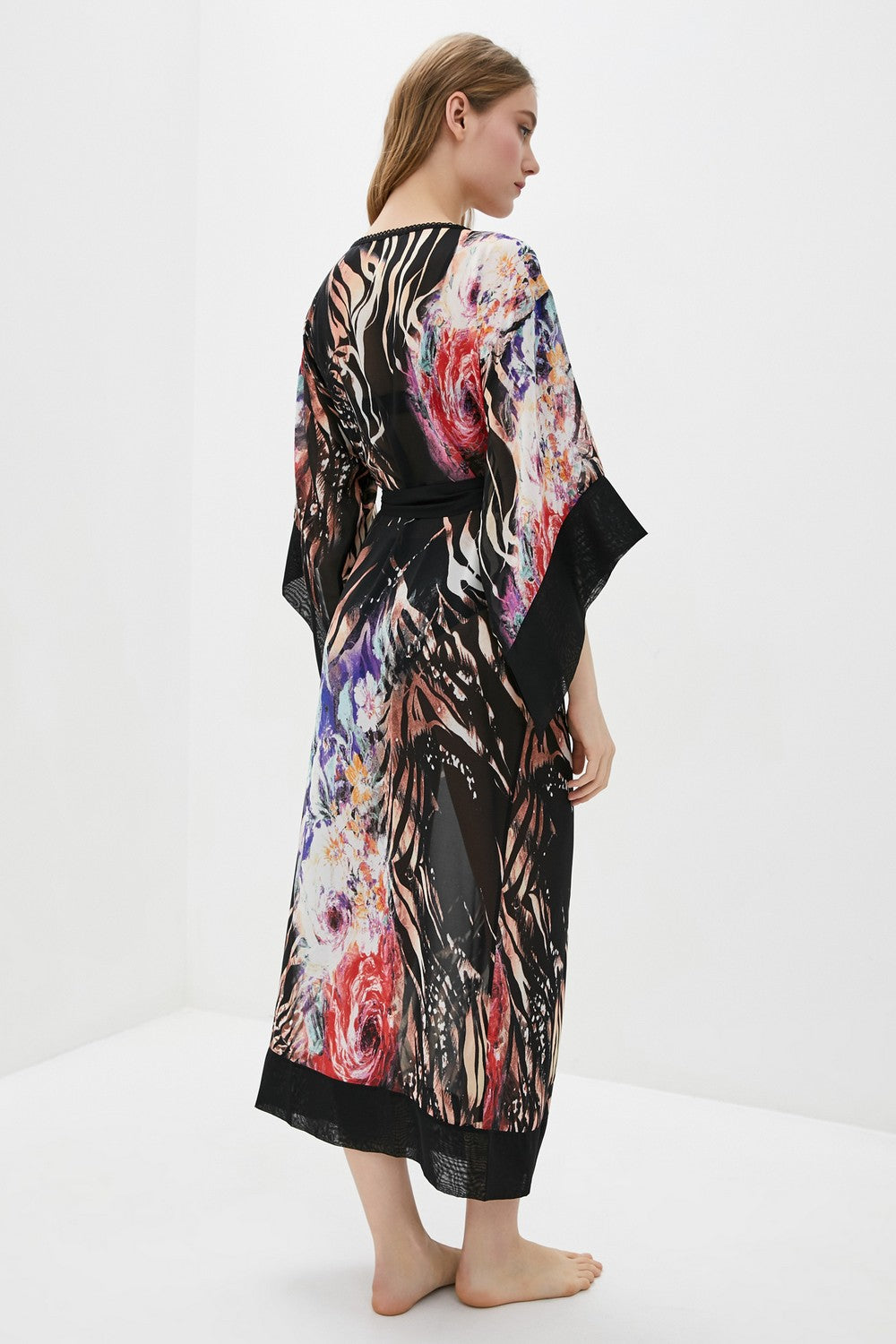 Пляжная туника из шифона ТТ-3411 zebra