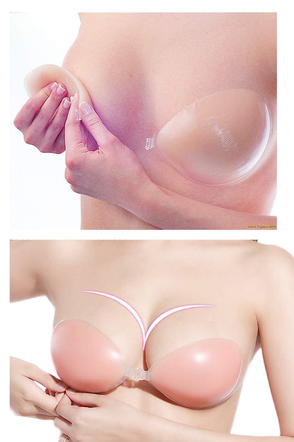 Силиконовый бюстгальтер с застежкой спереди BS-01