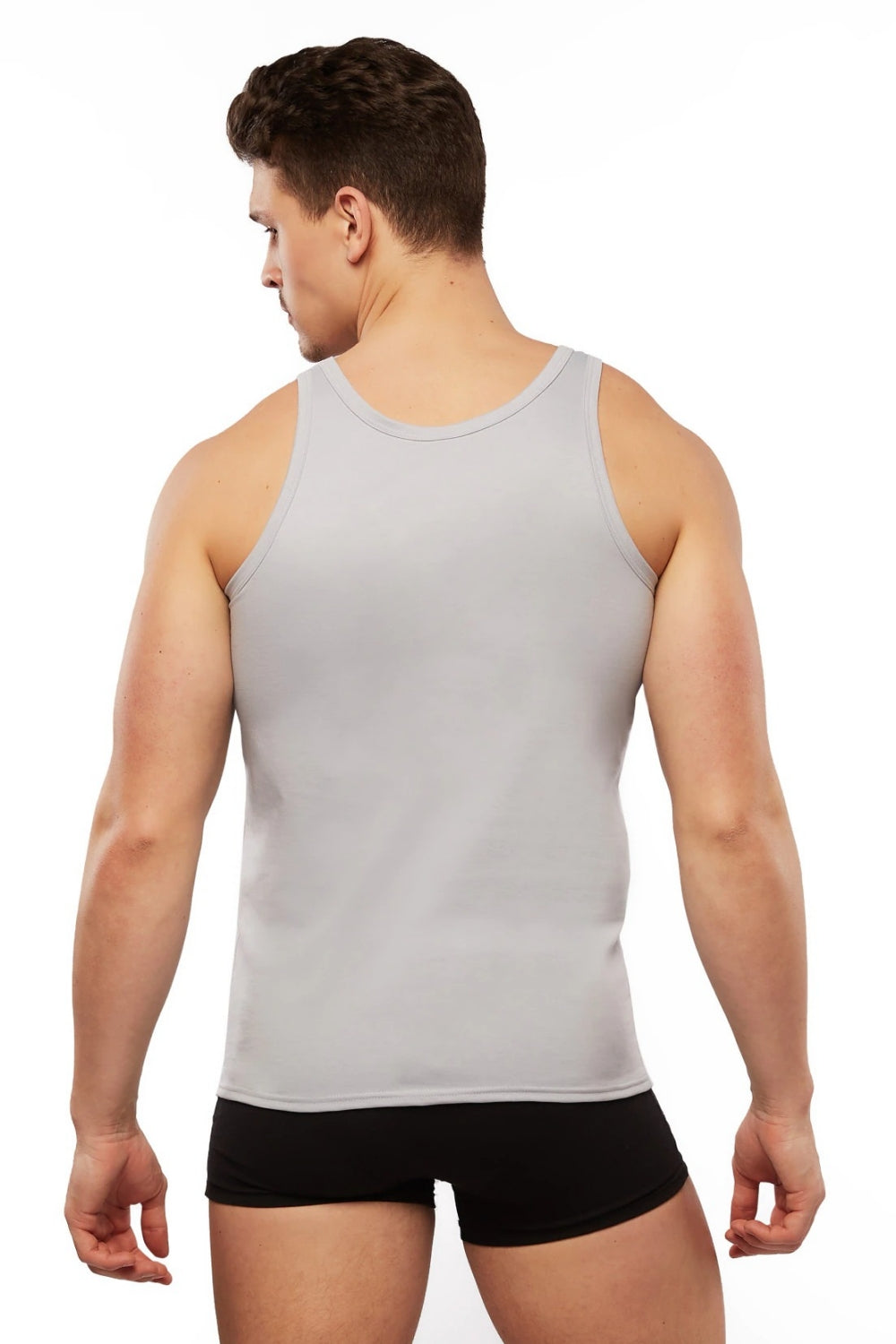 Хлопковая мужская майка MB00 grey