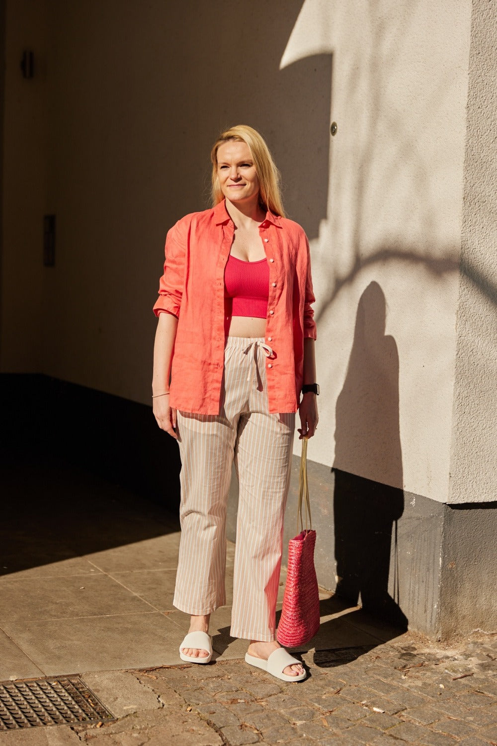 Пижама в полоску 207782229 orange