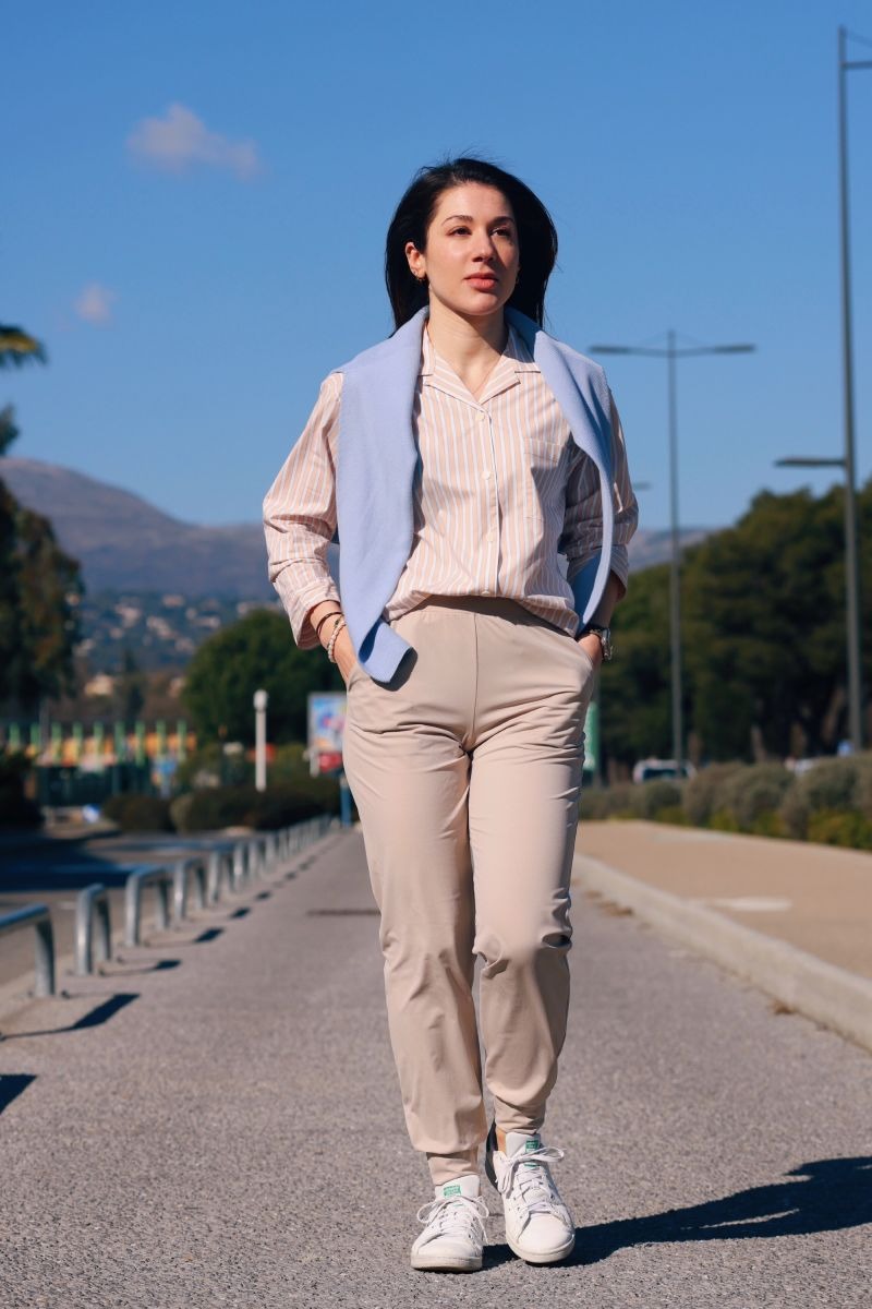 Пижама в полоску 207782229 orange