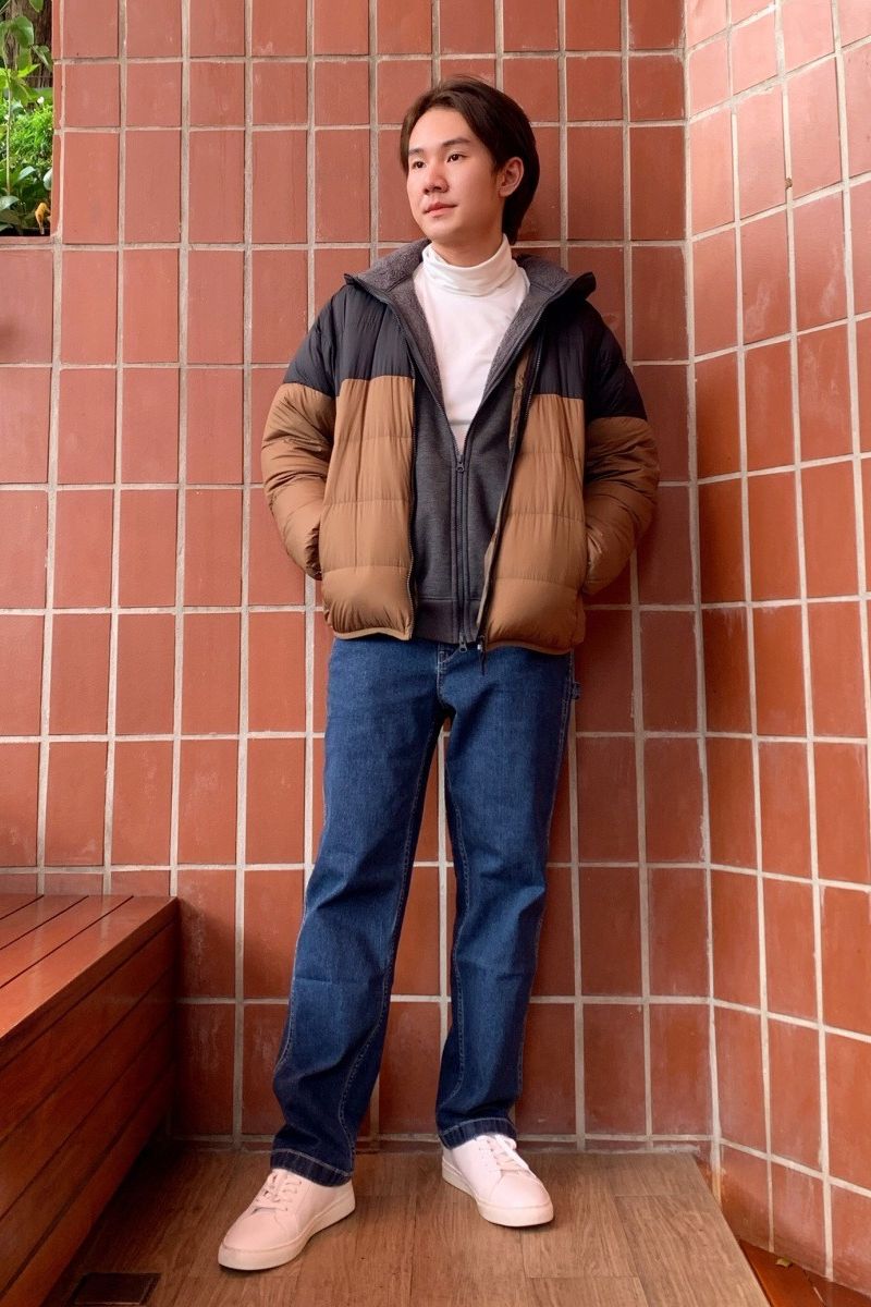 Мужской хлопковый термолонгслив 4424478 white