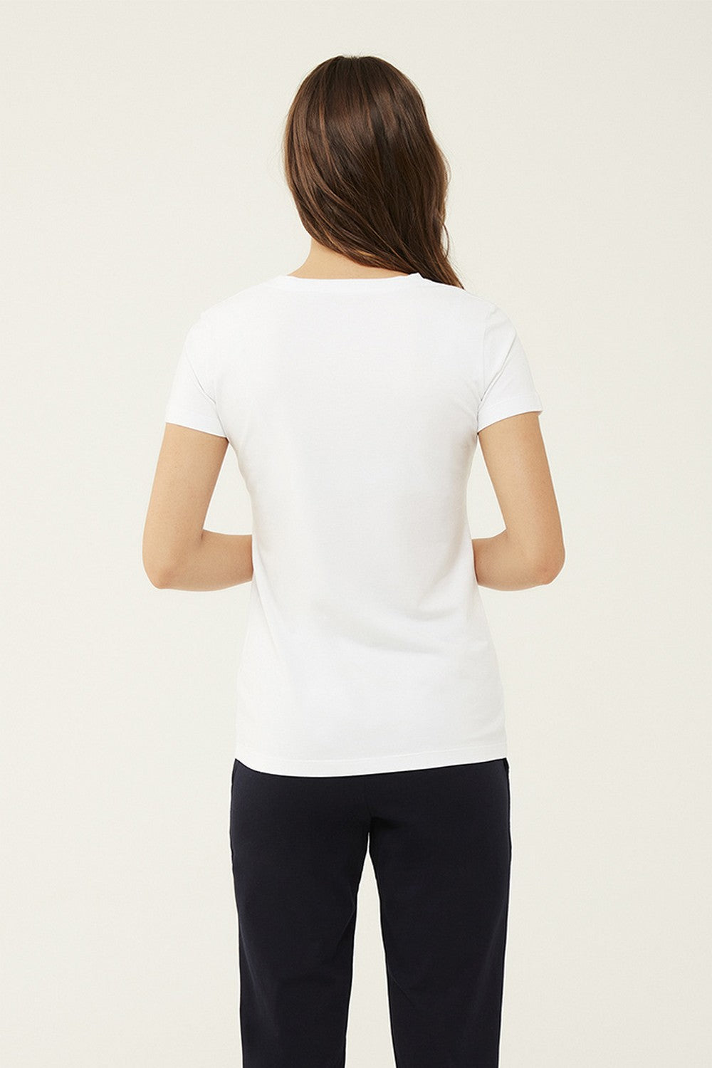 Хлопковая футболка с логотипом 16596 white
