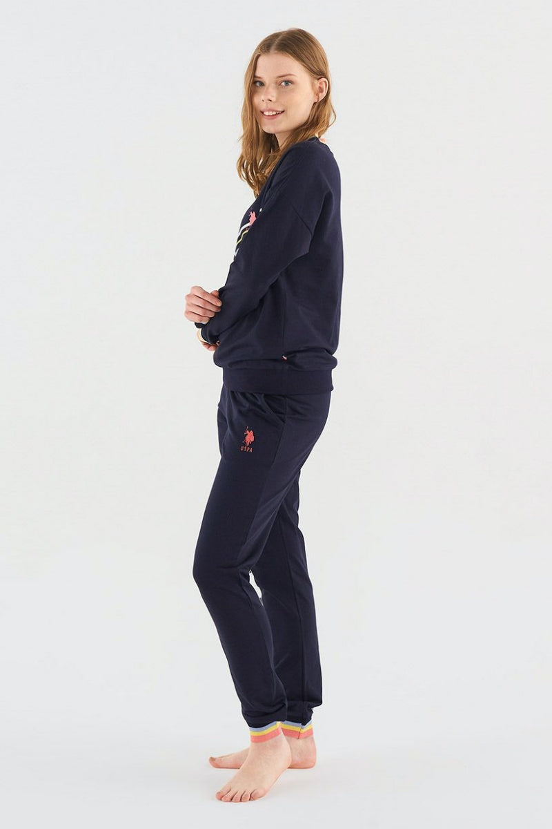 Хлопковая пижама с принтом 16813 navy