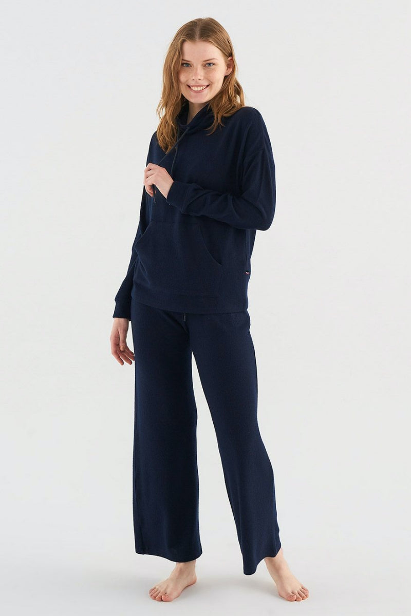 Домашний комплект с широкими брюками 16818 navy