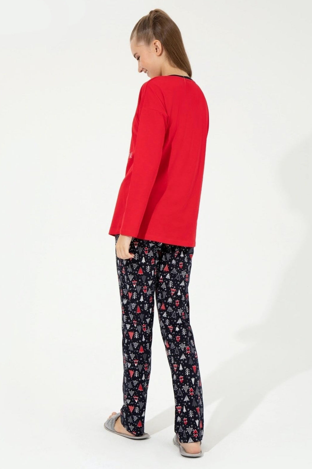 Хлопковая пижама с принтом 16826 red