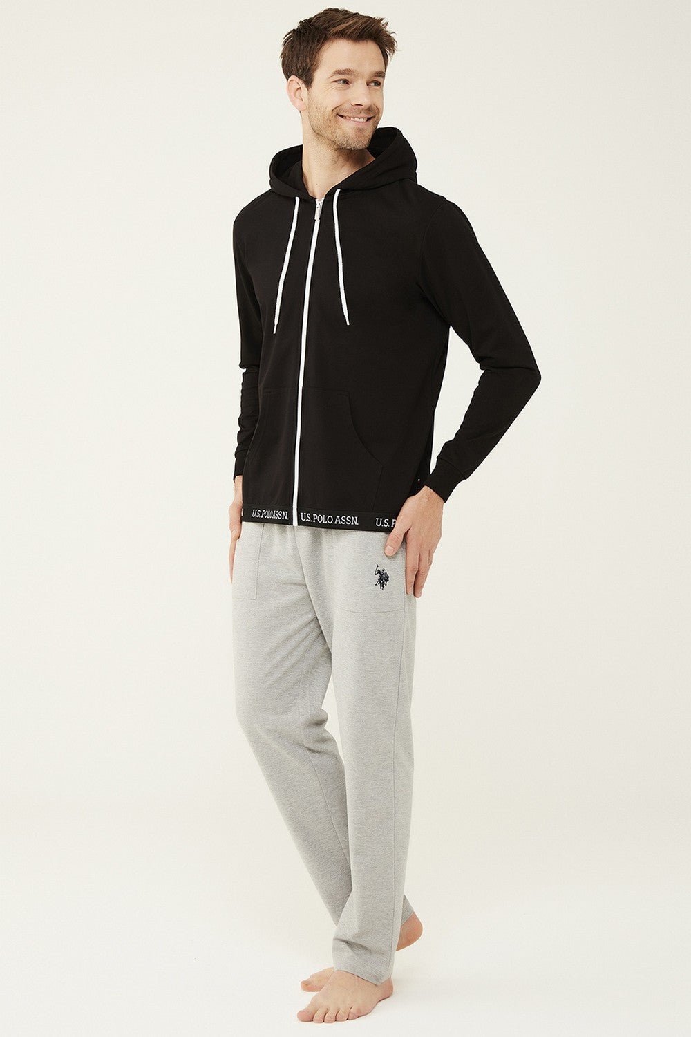 Мужская толстовка с капюшоном 18469 black